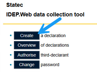 Créer une déclaration dans Idep.Web.