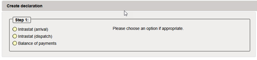 Créer une déclaration dans Idep.Web / Etape 1