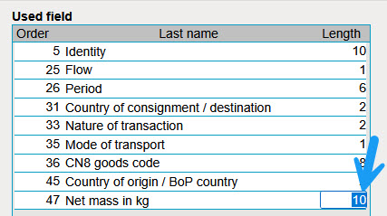 Format d'importation