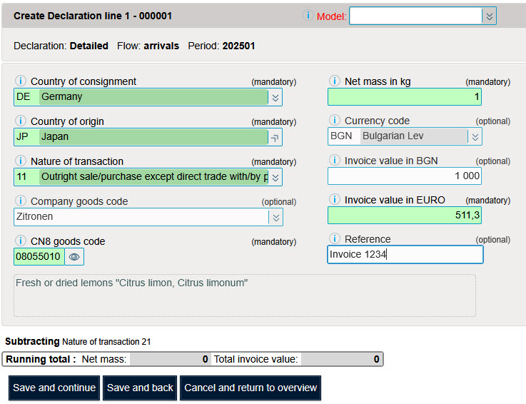 Ligne déclaration simplifié.