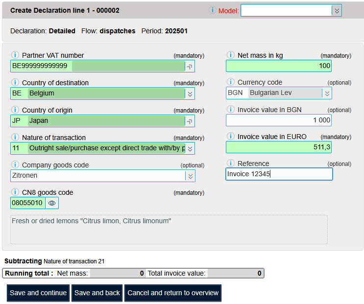 Ligne déclaration simplifié.
