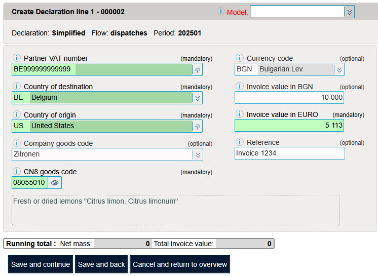 Ligne déclaration simplifié.