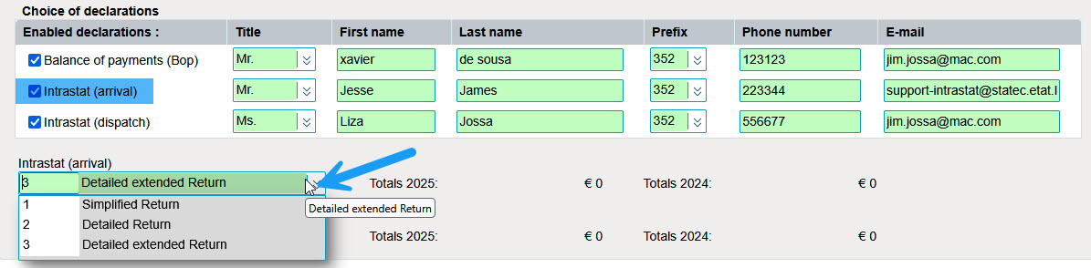 Page principal de Idep.Web