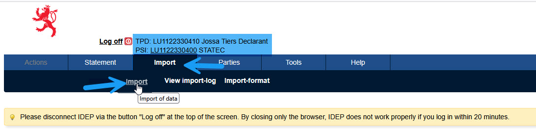 Exemple fichier Excel
