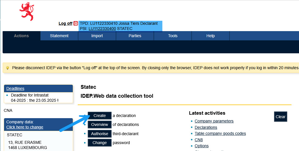 Exemple fichier Excel