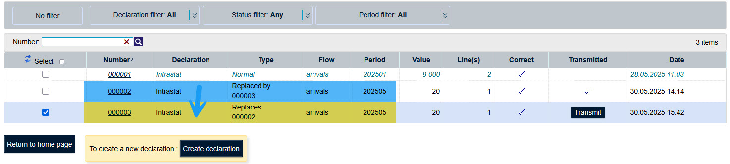 Page principal de Idep.Web