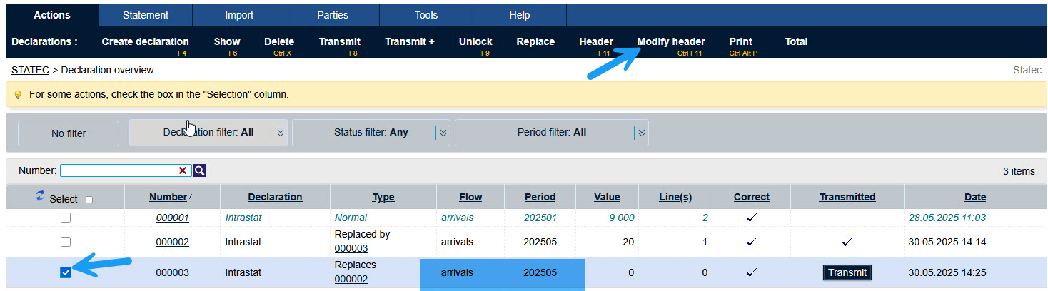 Page principal de Idep.Web