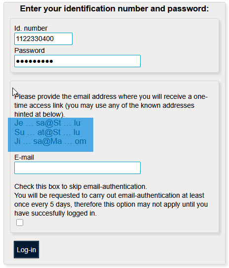 Ecran de connexion Idep.Web