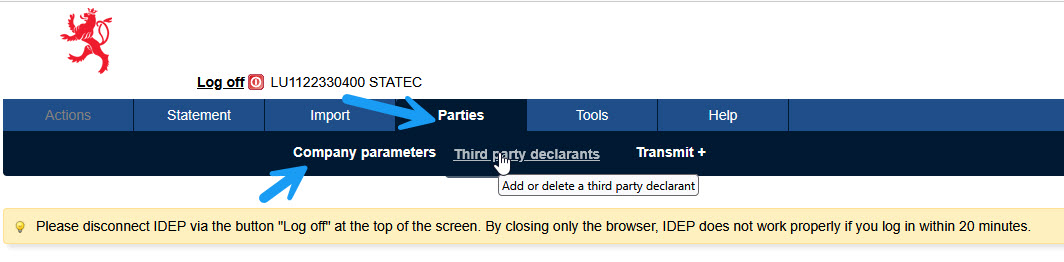 Ajouter tiers-déclarant