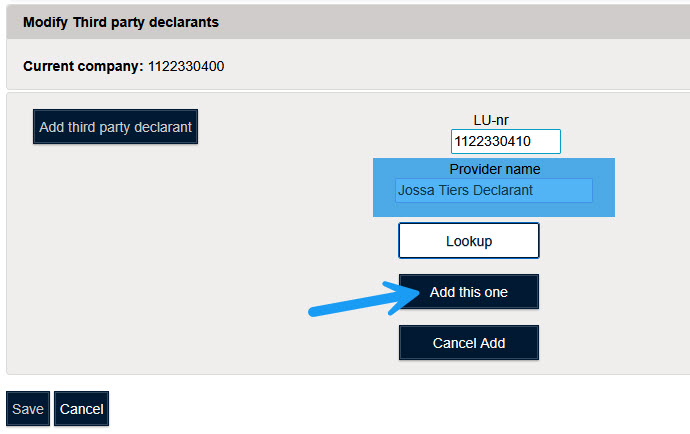 Ajouter tiers-déclarant