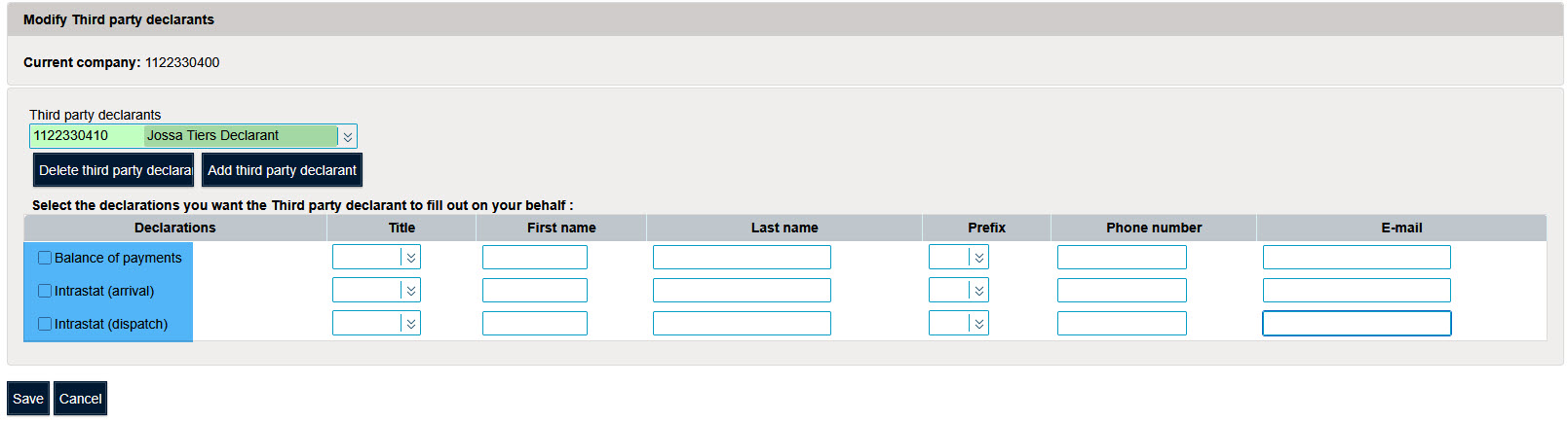 Ajouter tiers-déclarant