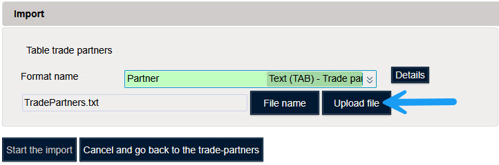 Table partenaires commerciaux