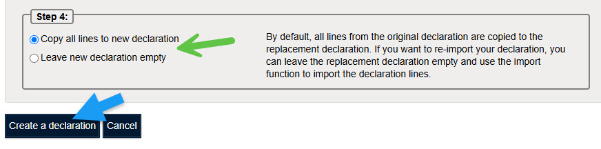 Remplacer une déclaration