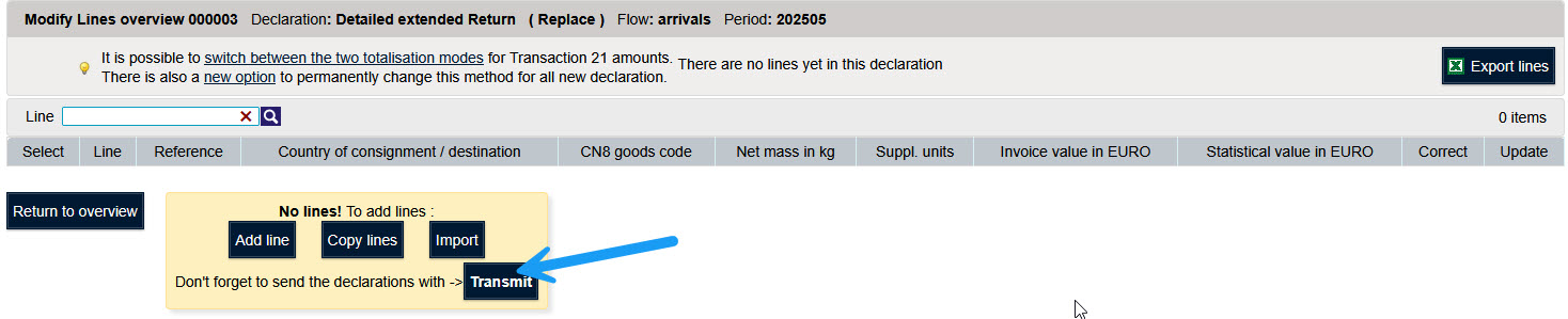 Remplacer une déclaration