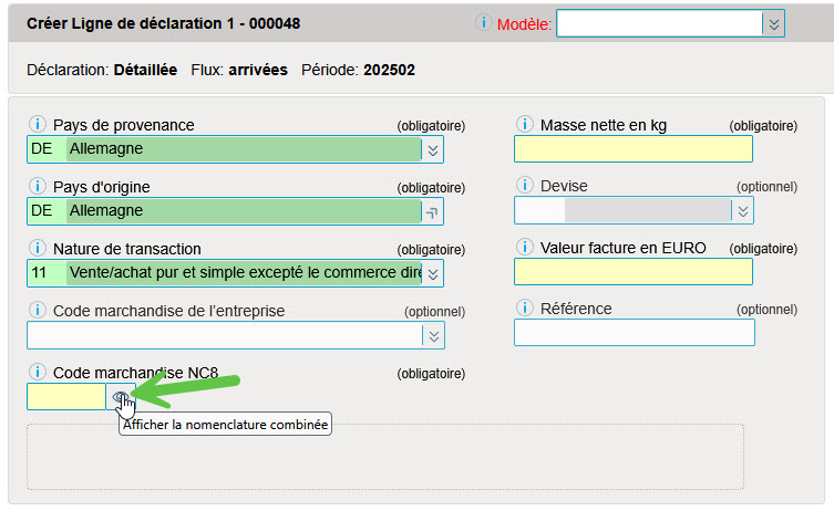 Nomenclature combinée NC8