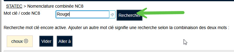 Nomenclature combinée NC8