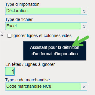 Format d'importation