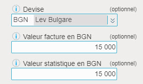 Montant facturé en devise
