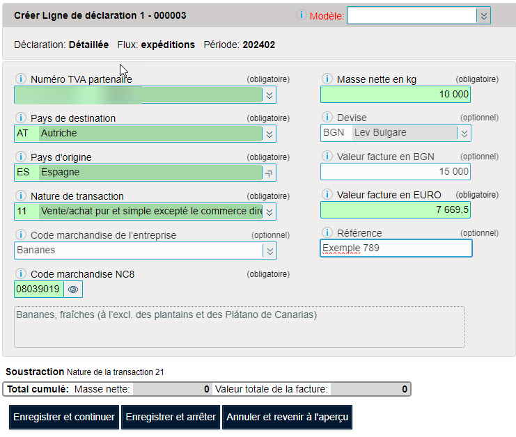 Ligne déclaration simplifié.