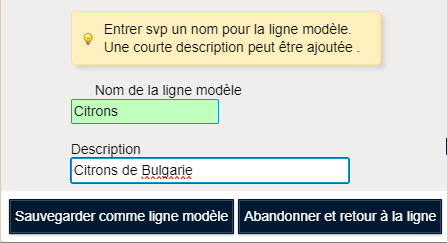 Ligne modèle.