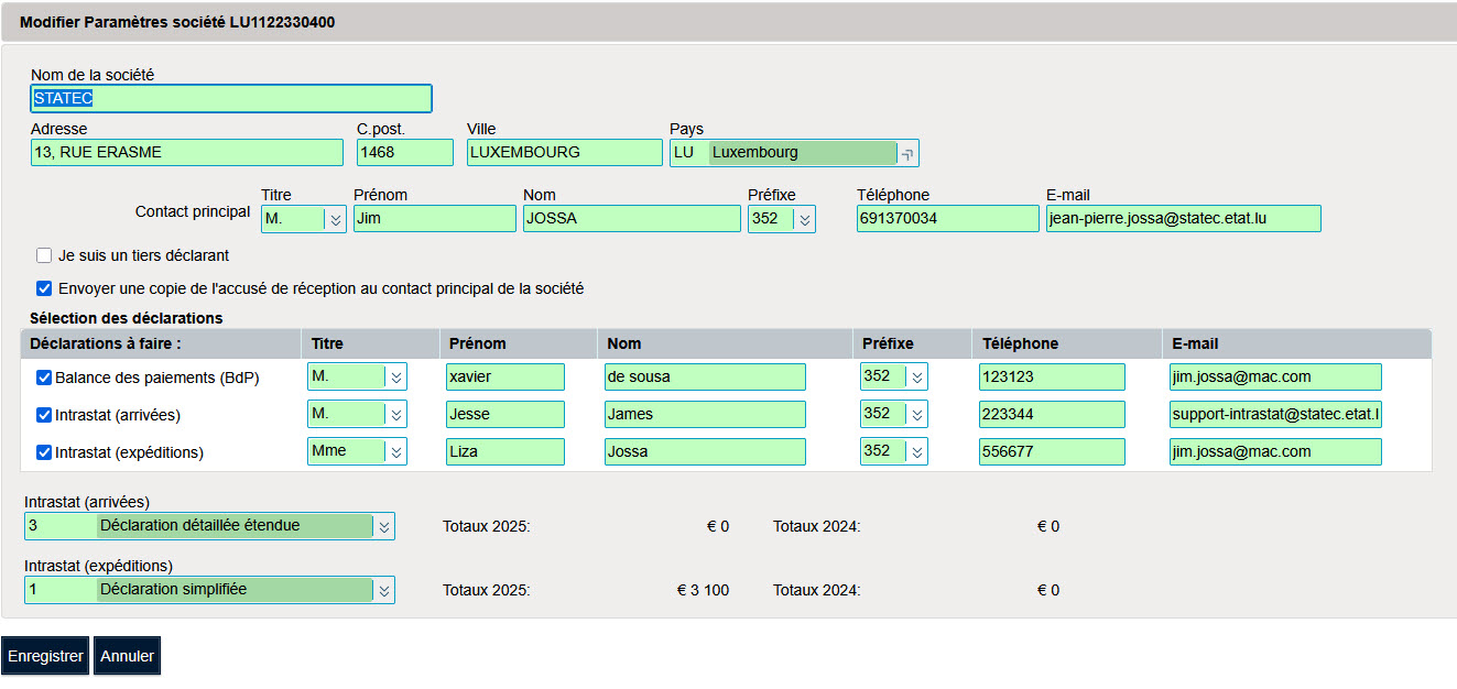Page principal de Idep.Web