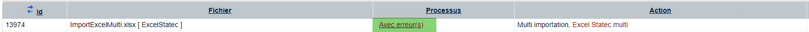 Import fichier