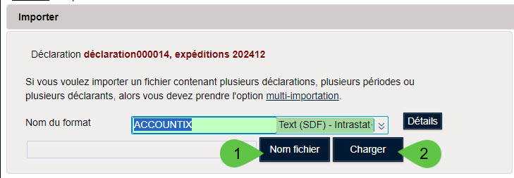 Import fichier