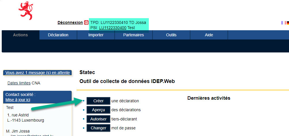 Exemple fichier Excel