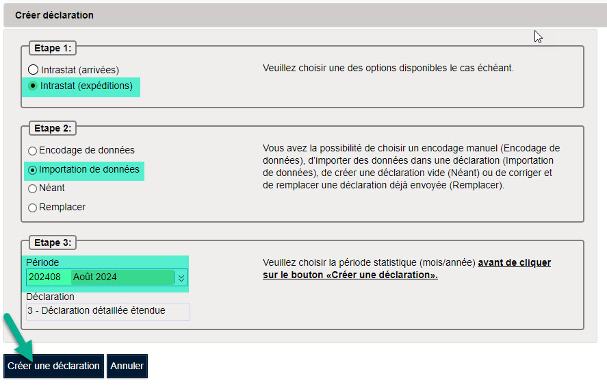 Import fichier