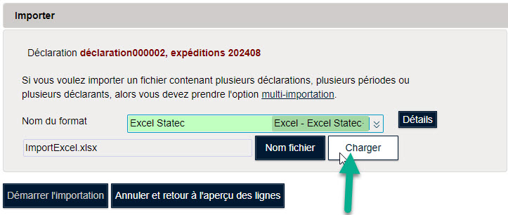 Import fichier