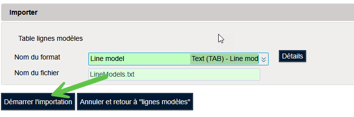 Ligne modèles