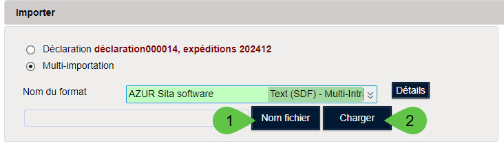 Import fichier