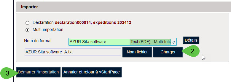 Import fichier
