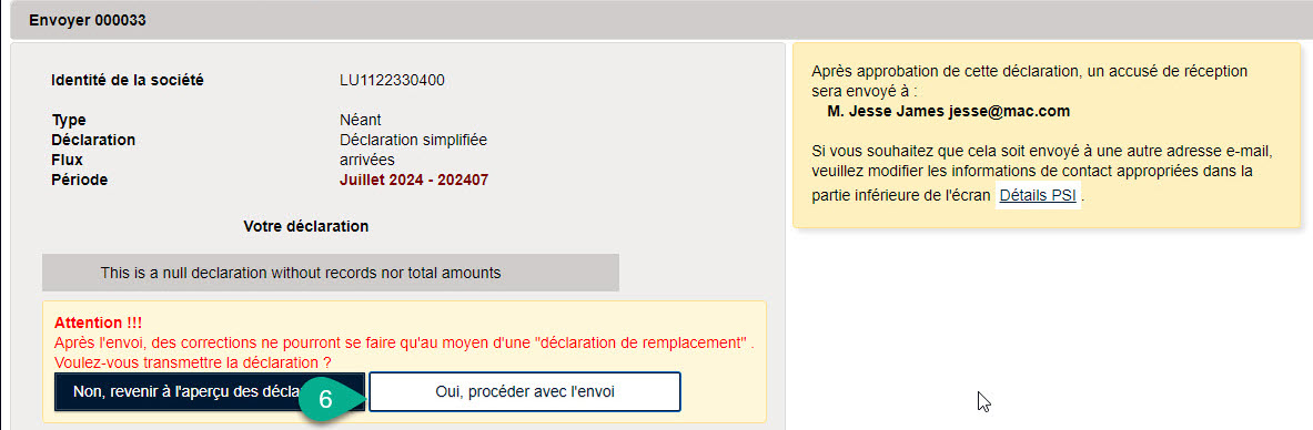Etape2: Choix du type de déclaration