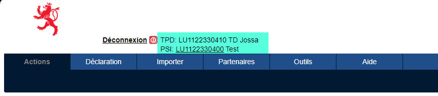 Ecran de connexion