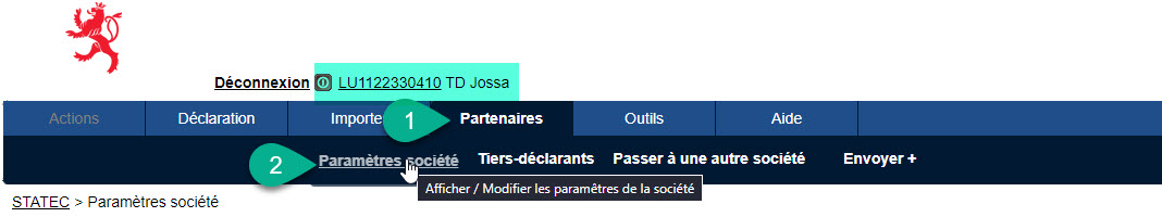 Paramètres TD