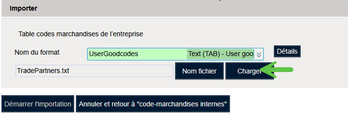 Table partenaires commerciaux