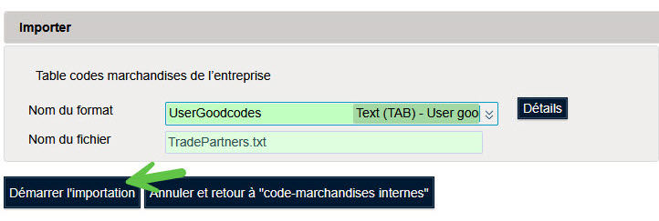 Table partenaires commerciaux