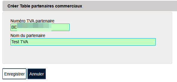 Table partenaires commerciaux