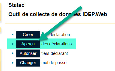 Page principale Idep.Web