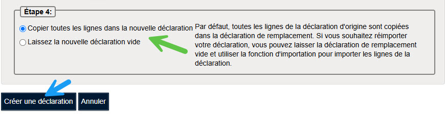 Remplacer une déclaration